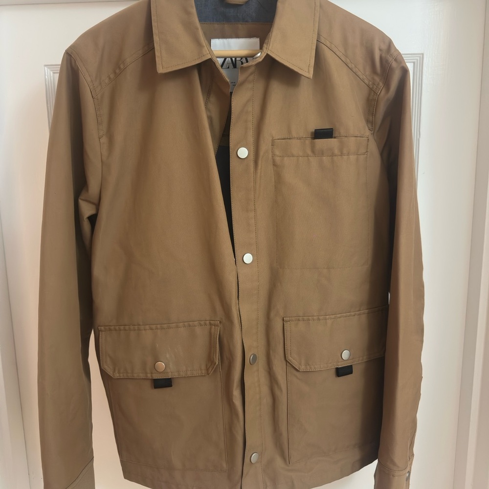 Zara Men's Brown Shirt Jacket